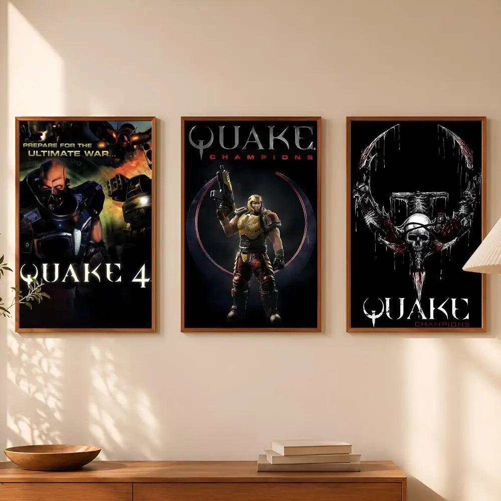 Quake Game HD PVC Self-Stick Wall Art Poster | Waterproof Decor Wall Art Poster Axl