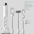 BALASHOV 3-in-1 Rechargeable Electric Milk Frother & Mixer Electric Milk Frother Axl WHITE