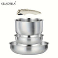 KEMORELA 4-Pc Stainless Steel Cookware Set – Detachable Handle Cookware Set Axl 4PCS