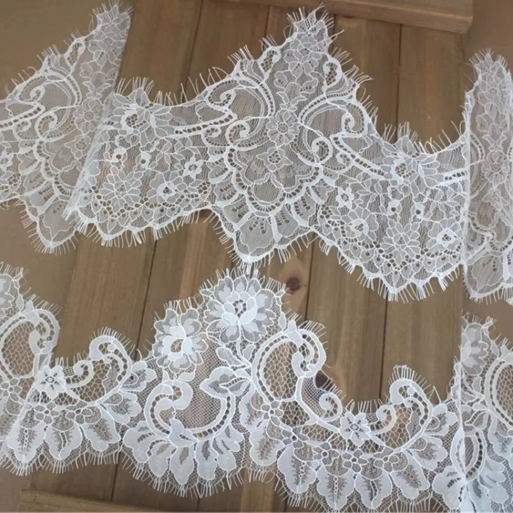 3-Yard Floral Embroidery Lace Trim – DIY Wedding Dress Ribbon Embroidery Lace Trim Axl