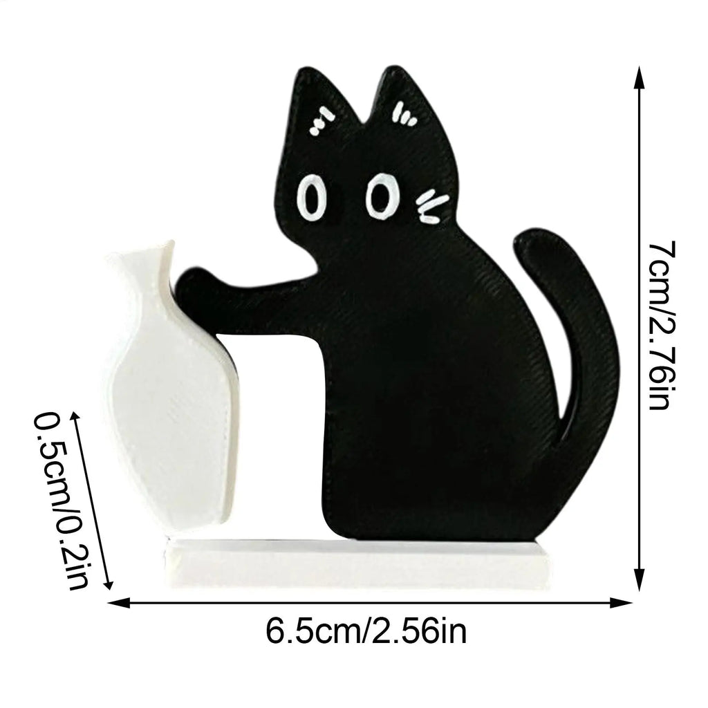 Black Cat Whisker Holder Fridge Magnet | Acrylic Storage Box Fridge Magnet Organizer Axl