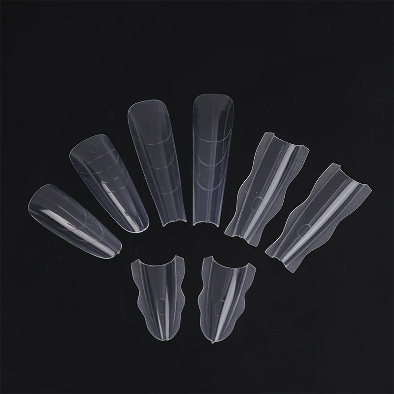 60Pcs Sandwich Nail Dual Forms – Quick Extension Molds Nail Extension Forms Axl