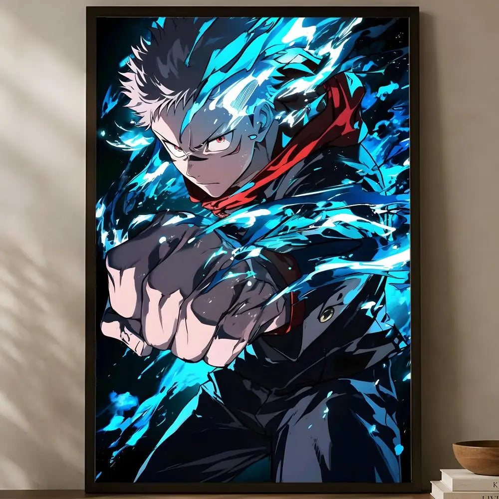 Yuji Itadori Self-Stick HD Anime Wall Poster – Waterproof Anime Wall Poster Axl White01 15X20cmNoframe