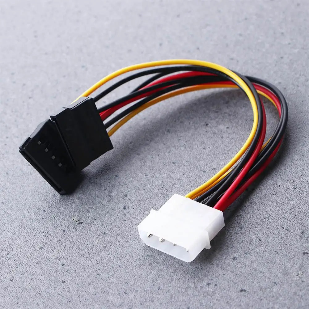 4-Pin Molex IDE to Dual SATA Power Adapter Cable – 20cm SATA Power Adapter Axl