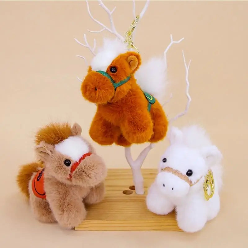 Zodiac Horse Plush Keychain – Kawaii Stuffed Bag Charm Gift Plush Keychain Charm Axl