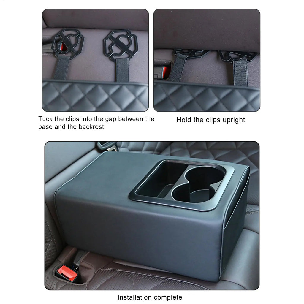 Universal Rear Car Console Cup Holder & Armrest Organizer Car Console Organizer Axl
