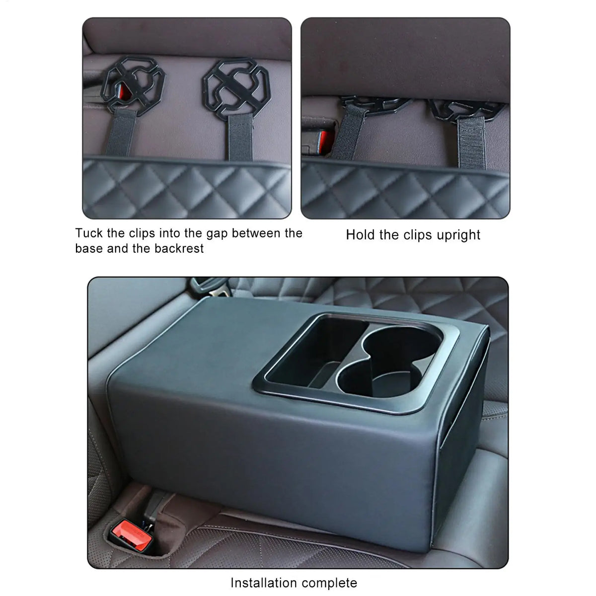 Universal Rear Car Console Cup Holder & Armrest Organizer Car Console Organizer Axl