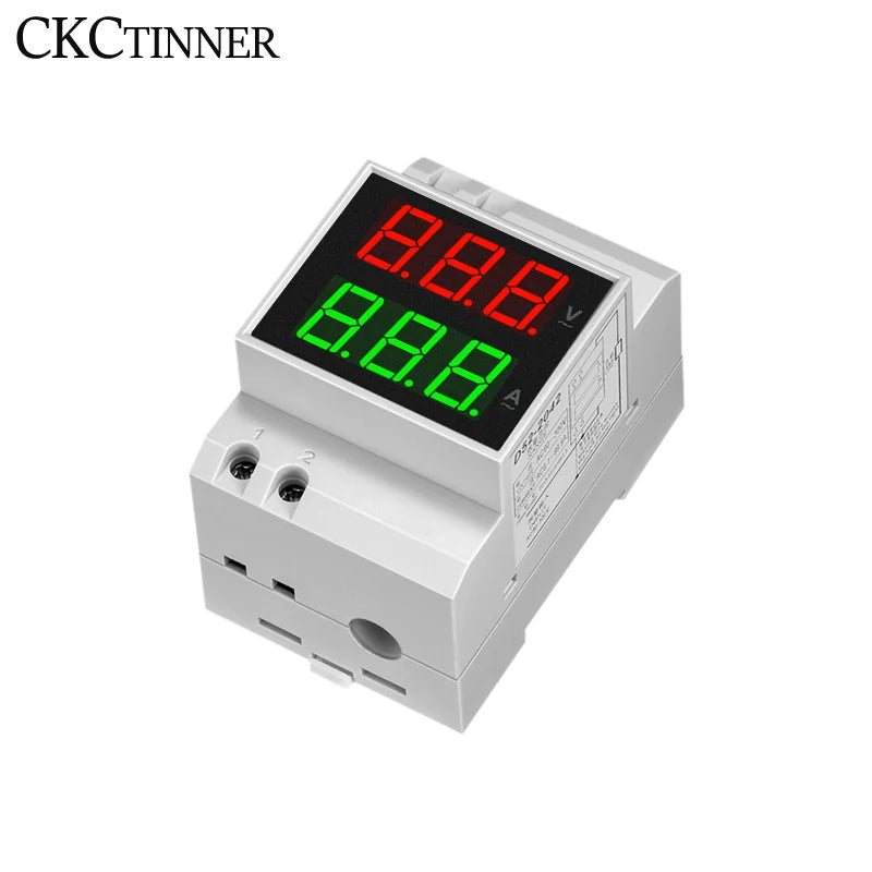 DIN Rail Digital Voltmeter Ammeter AC LED Meter D52-2042 Digital Panel Meter Axl