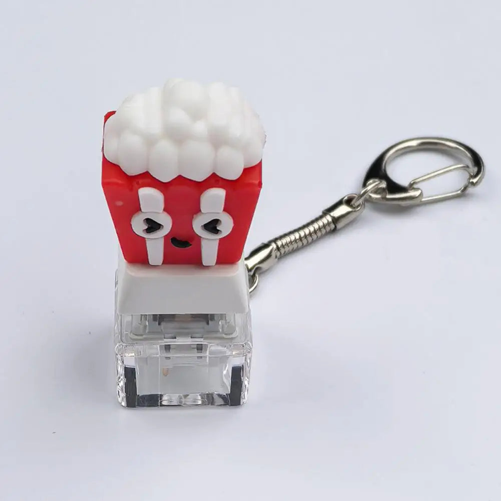 Cute Food Fidget Keychain – Silicone Squeeze Clicker Toy Fidget Keychain Toy Axl