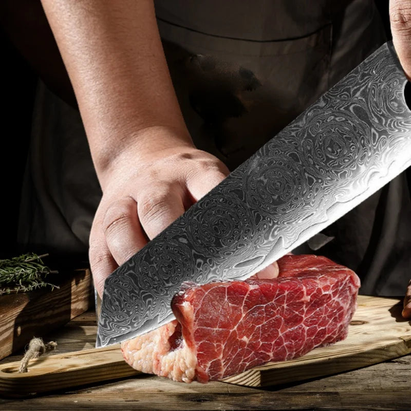 8-Inch Damascus Chef Knife – 67-Layer VG10 Steel & G10 Handle Damascus Chef Knife Axl