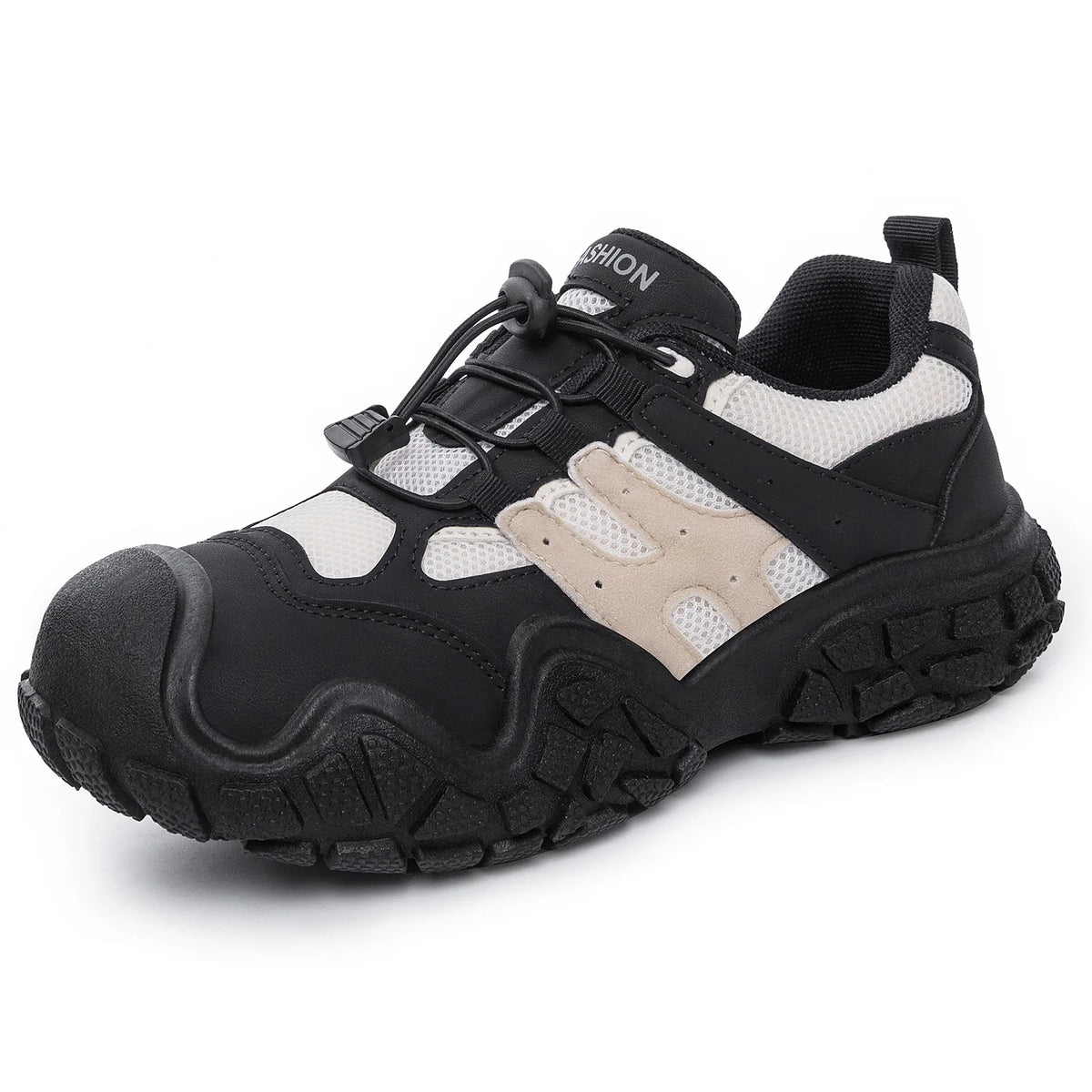 Women's Thick Sole Hiking Sneakers – Lace-Up Outdoor Shoes Outdoor Hiking Sneakers Axl black 41