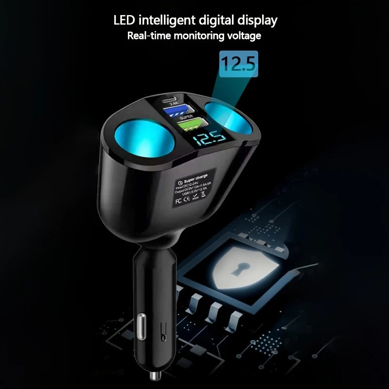 Dual USB PD 66W Fast Car Charger – Multi-Device Charging USB Car Charger Axl