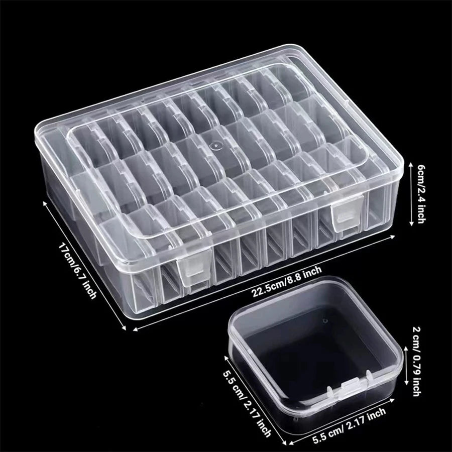 Transparent Plastic Storage Box – 14 or 30 Compartments Compartment Storage Box Axl 30 grids