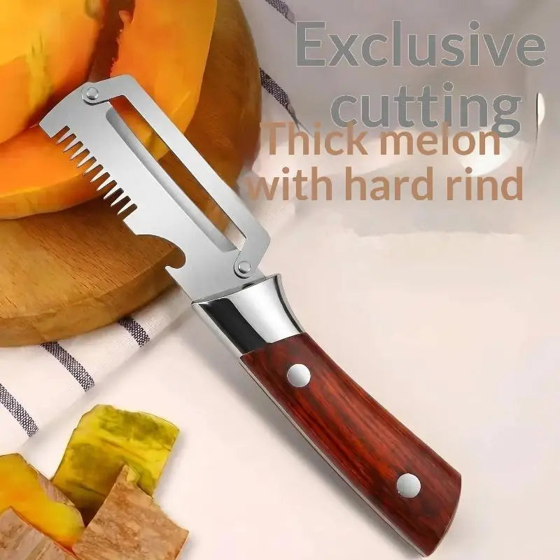 3-in-1 Serrated Vegetable Peeler with Bottle Opener | Stainless Steel Vegetable Peeler Axl