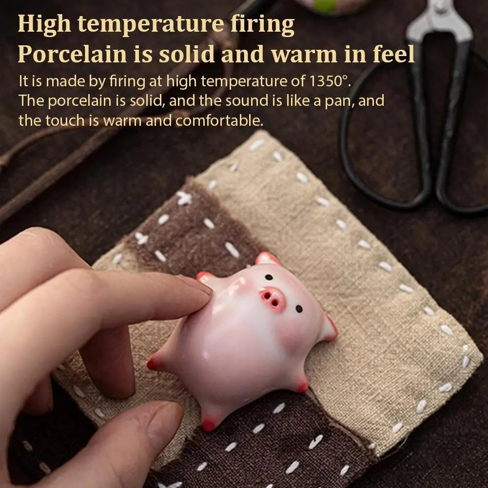 Ceramic Bubble-Blowing Pig Tea Cup Set – Fun Tea Pet Gift Novelty Tea Cup Set Axl