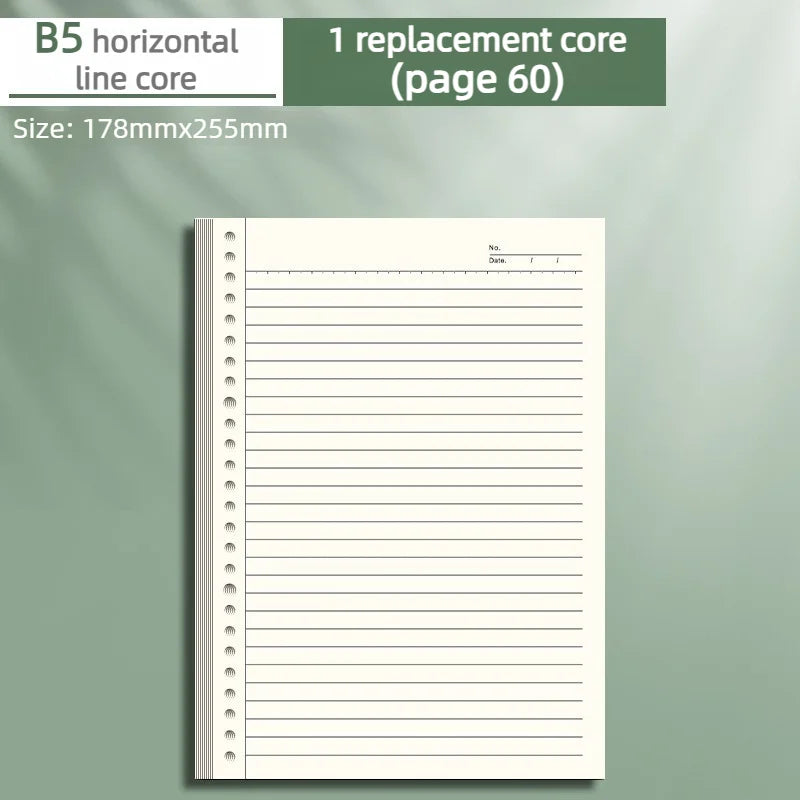 Transparent PP Loose-Leaf Binder Cover A4 A5 B5 – DIY Notebook