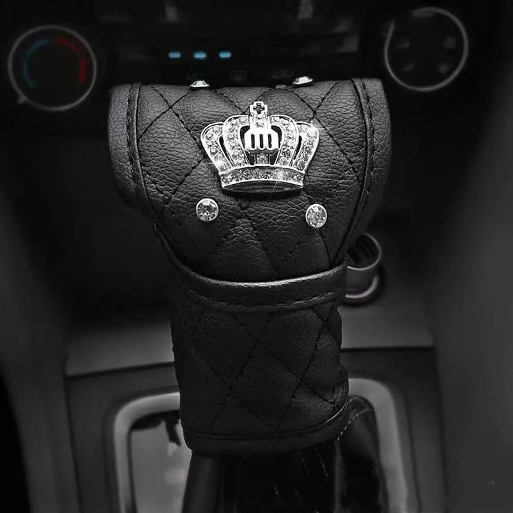 Diamond PU Leather Steering Wheel Cover – Black & Pink Steering Wheel Cover Axl