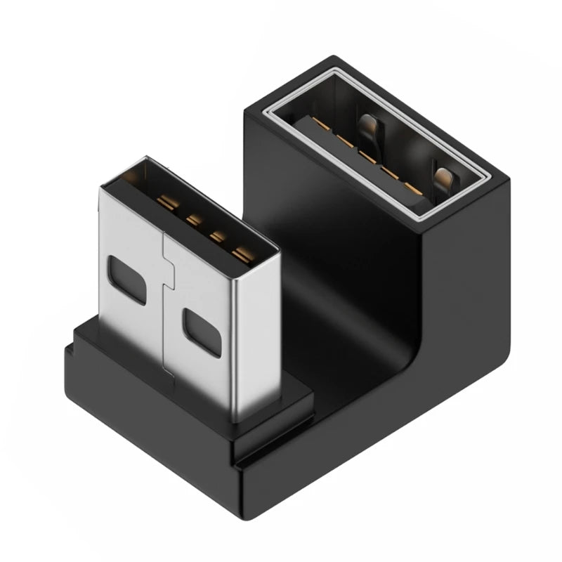90° USB 3.0 Right Angle Adapter Male to Female 10Gbps USB Angle Adapter Axl