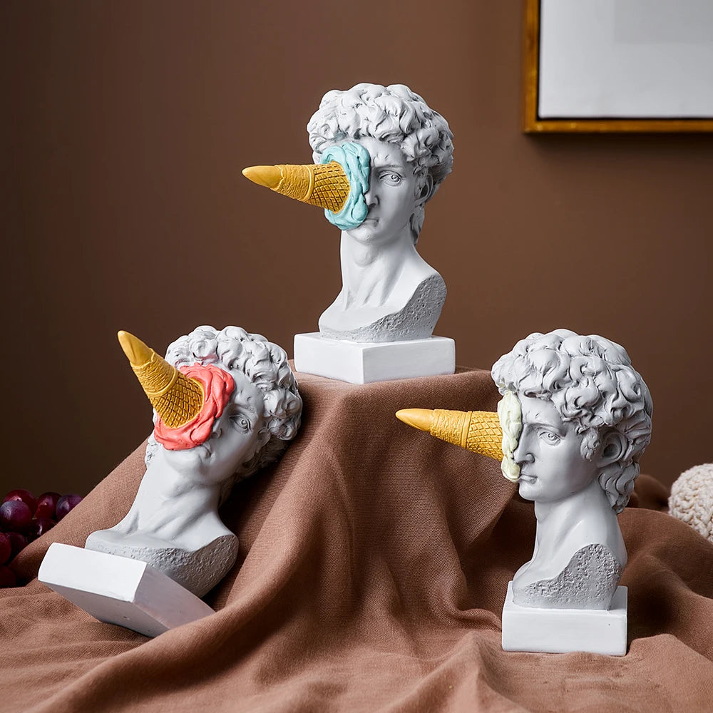 Nordic Ice Cream David Figurine | Resin Sculpture Home Decor Decorative Figurine Axl