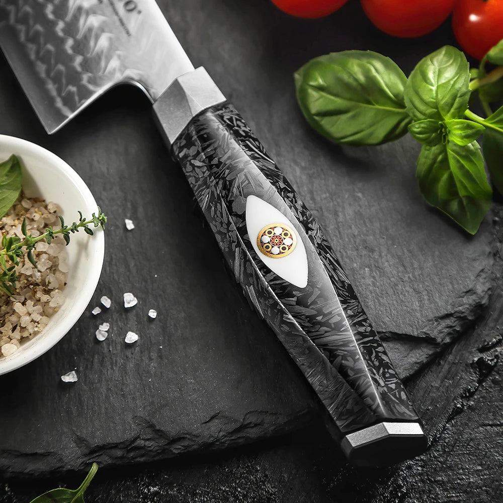 XINZUO 8.46" Damascus Chef Knife | 145-Layer M390, 62HRC Damascus Chef Knife Axl