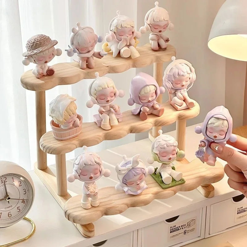 3-Tier Wooden Display Riser Stand – Desktop Organizer Shelf Display Riser Stand Axl