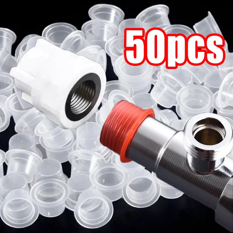50-Pack Silicone Faucet Gaskets – Threaded Hose Sealing Rings Plumbing Sealing Gasket Axl