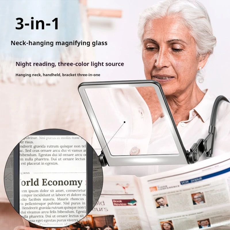 HD LED Magnifying Glass – Hands-Free, Handheld & Desktop LED Magnifying Glass Axl
