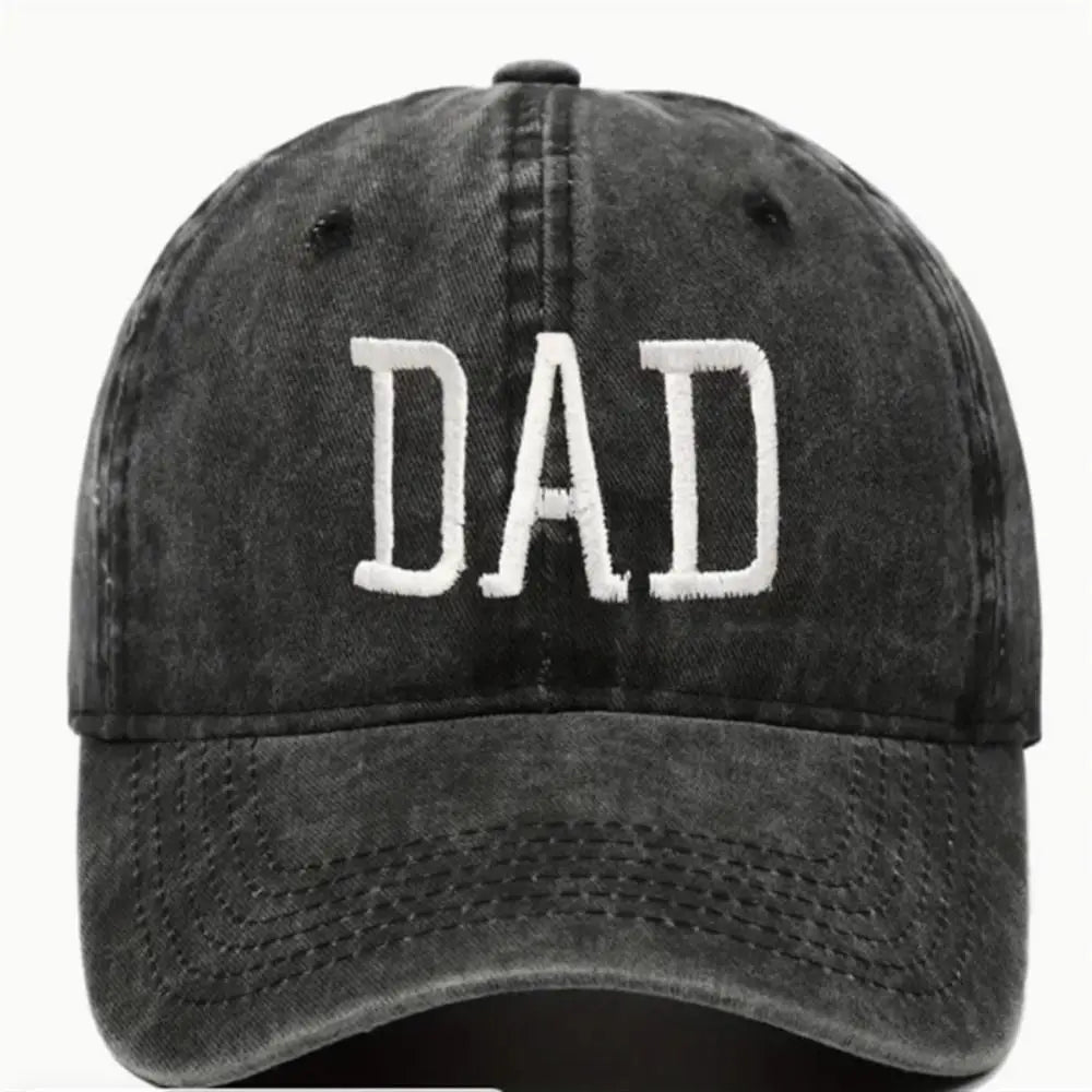 DAD MOM Embroidery Cotton Baseball Cap – Unisex Snapback Hat Embroidered Baseball Cap Axl Black DAD