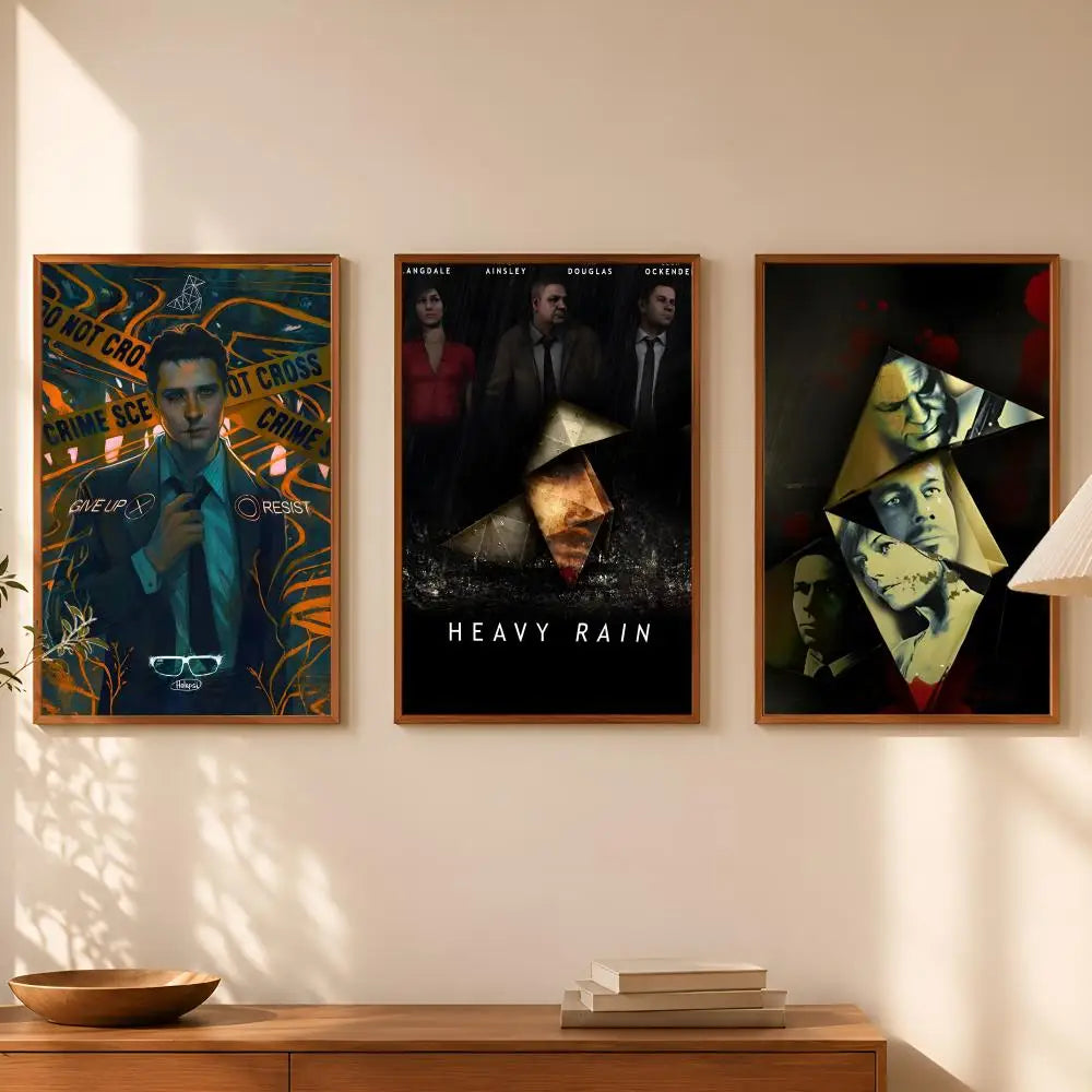 Heavy Rain Game Poster – Self-Stick HD Waterproof Wall Art Wall Art Poster Axl