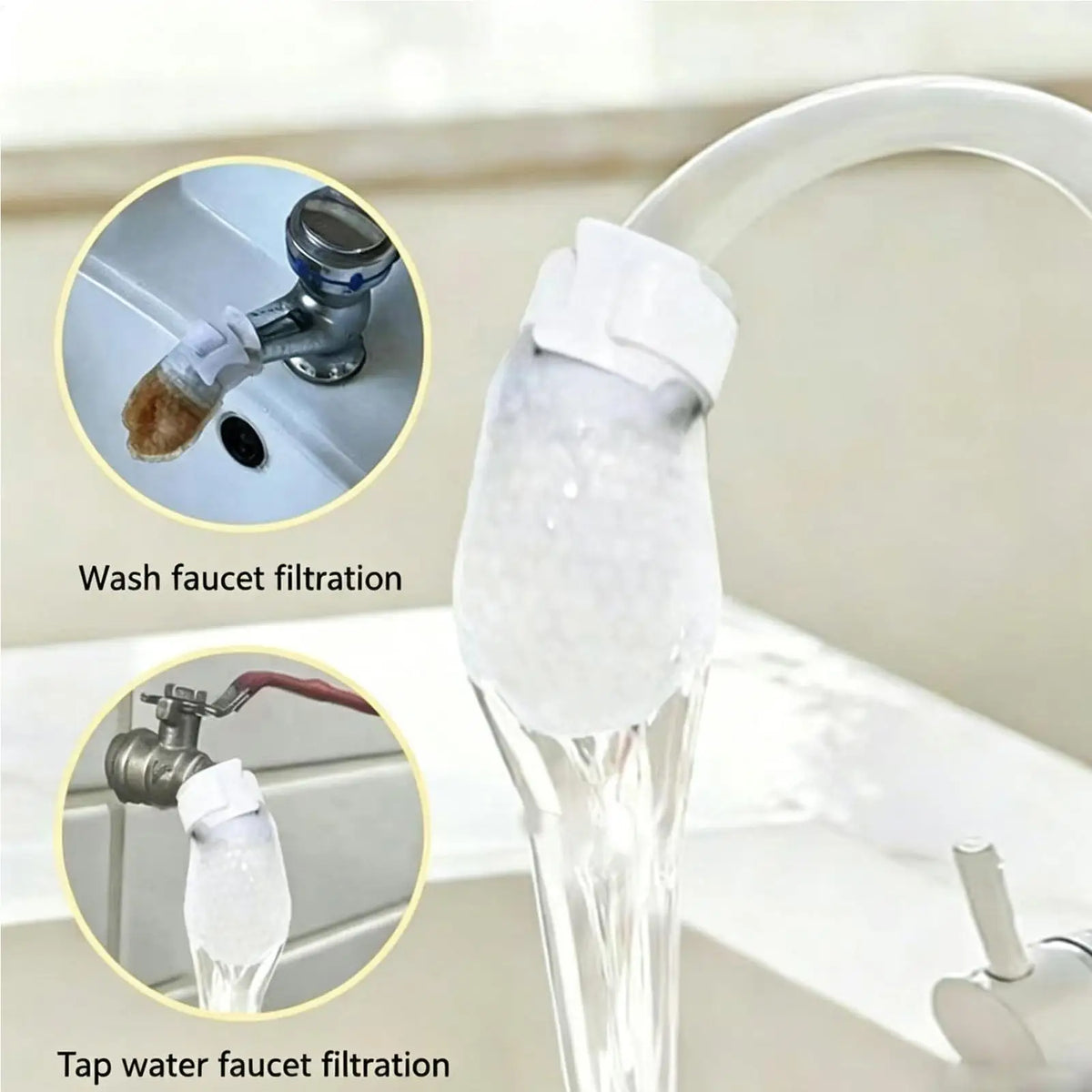 Universal Anti-Splash Faucet Filter Bags – 20 Pack Strainer Faucet Filter Bag Axl
