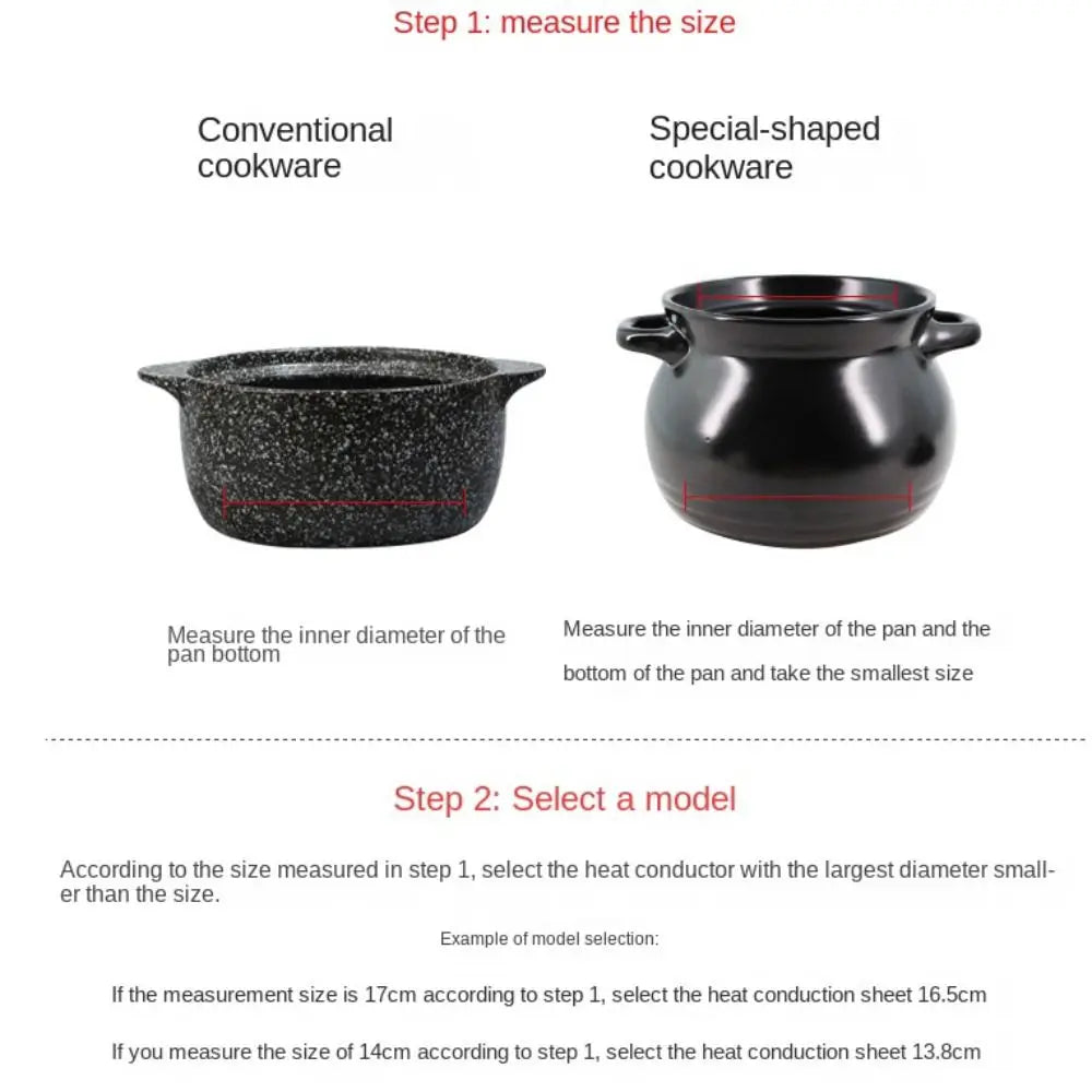 Induction Heat Diffuser Plate – Stainless Steel Pot Adapter Cookware Adapter Plate Axl