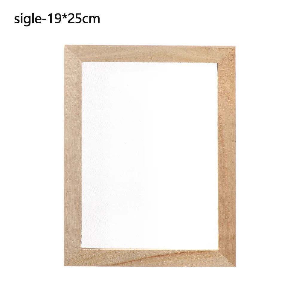 DIY Wood Paper Making Mould Frame – Multi-Size Mesh Screen Papermaking Mould Frame Axl sigle-19x25cm