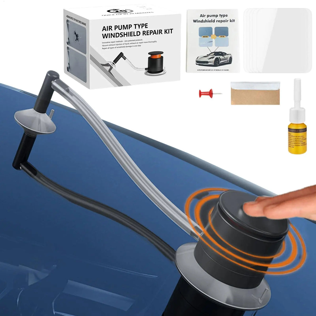 Windshield Repair Kit – Nano Glass Crack & Chip Fix Tool Windshield Repair Kit Axl