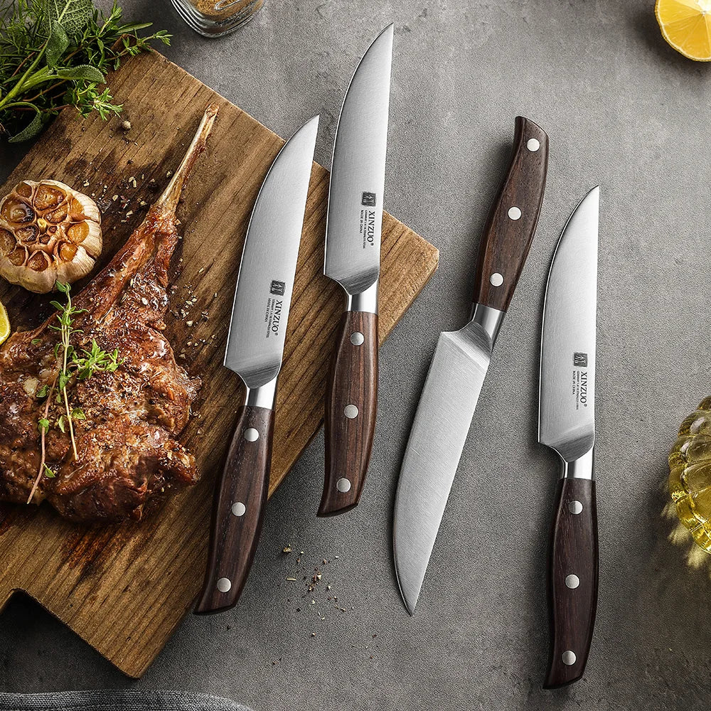 XINZUO 4-Pc Steak Knife Set | German Steel & Sandalwood Handles Steak Knife Set Axl Default Title
