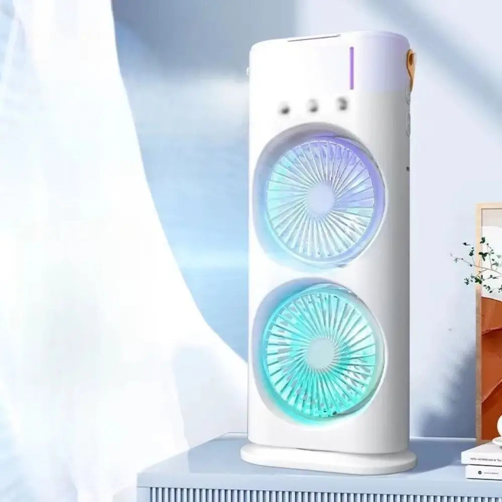 3-in-1 Desktop Fan Humidifier & LED Night Light | USB Cooler Desktop Humidifier Fan Axl