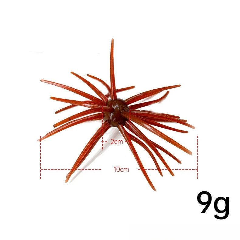 Floating Sea Urchin Soft Lure 11cm 9g – Bionic Spiky Ball Bait Soft Fishing Lure Axl Red-1pcs M