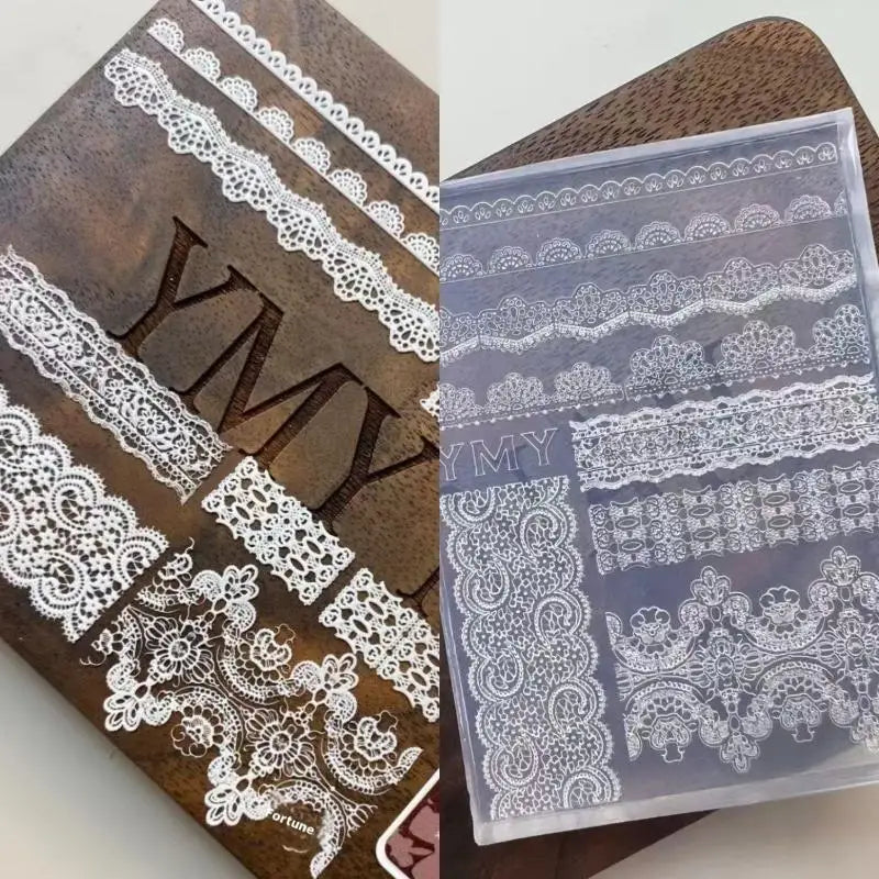 3D Silicone Nail Mold – DIY Lace & Ribbon Nail Art Templates Nail Art Mold Axl