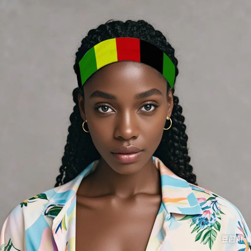 Rasta Satin Scrunchie – Silk-Like Hair Tie Guinea Flag Colors Satin Scrunchie Axl