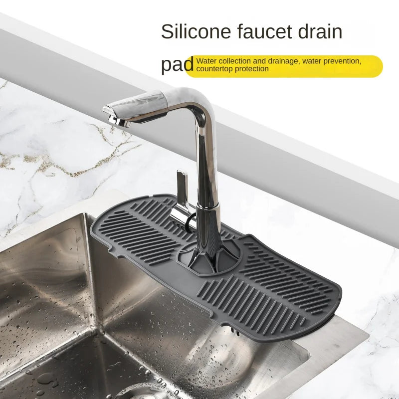 Silicone Faucet Drain Mat – Splash-Proof Kitchen & Bathroom Pad Silicone Drain Mat Axl