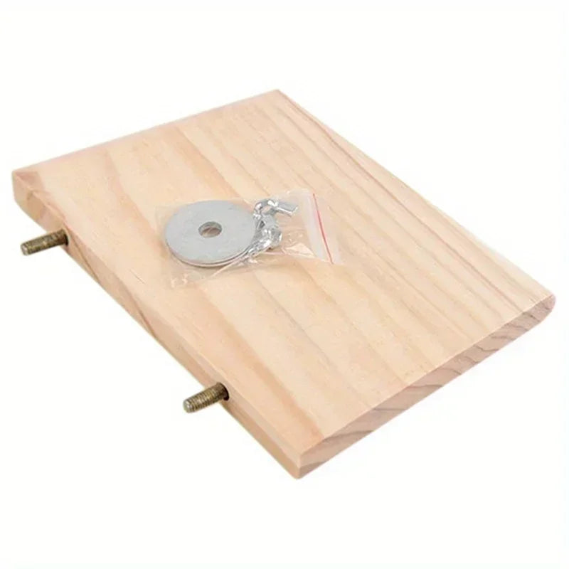 Wood Perch Stand Platform – Cage Shelf for Parrots & Hamsters Cage Perch Platform Axl