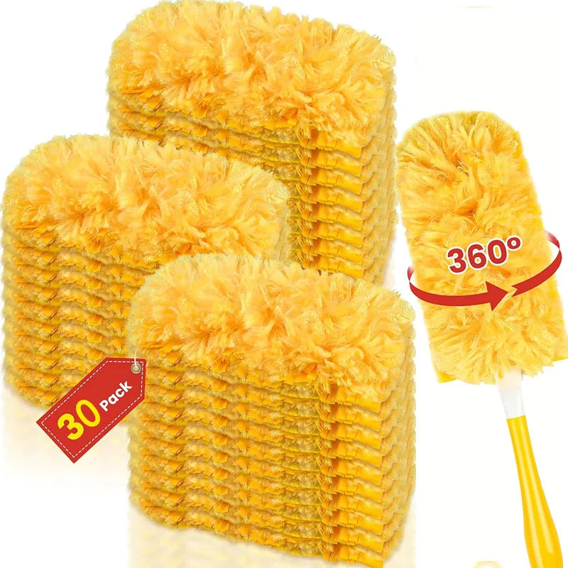 Double-Sided 360° Microfiber Electrostatic Duster – Dust & Webs Microfiber Duster Axl 1 handle30PCS