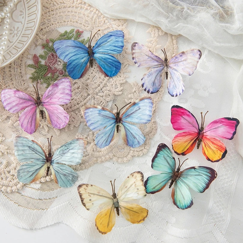 10/20 PCS Fluorescent Butterfly Artificial Flowers – DIY Decor Artificial Flowers Axl