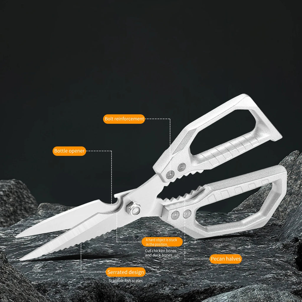 Stainless Steel Kitchen Shears – Heavy-Duty Meat & Poultry Scissors Kitchen Shears Axl
