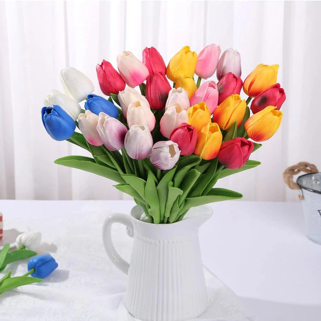 Artificial Tulip Flowers – Latex Bouquet for Wedding & Home Decor Artificial Flower Bouquet Axl