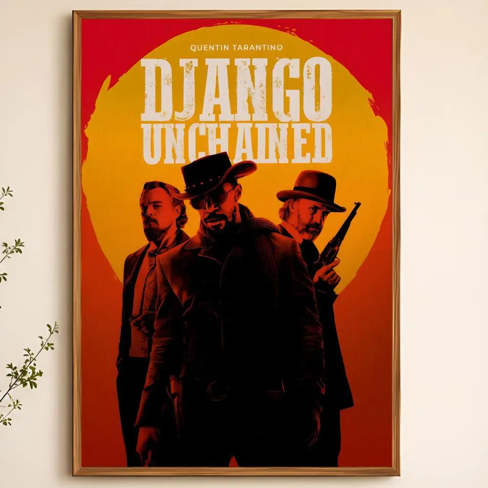 Django Unchained Movie Poster – Peel & Stick PVC Wall Art Movie Wall Poster Axl White05 40X50cmNoframe