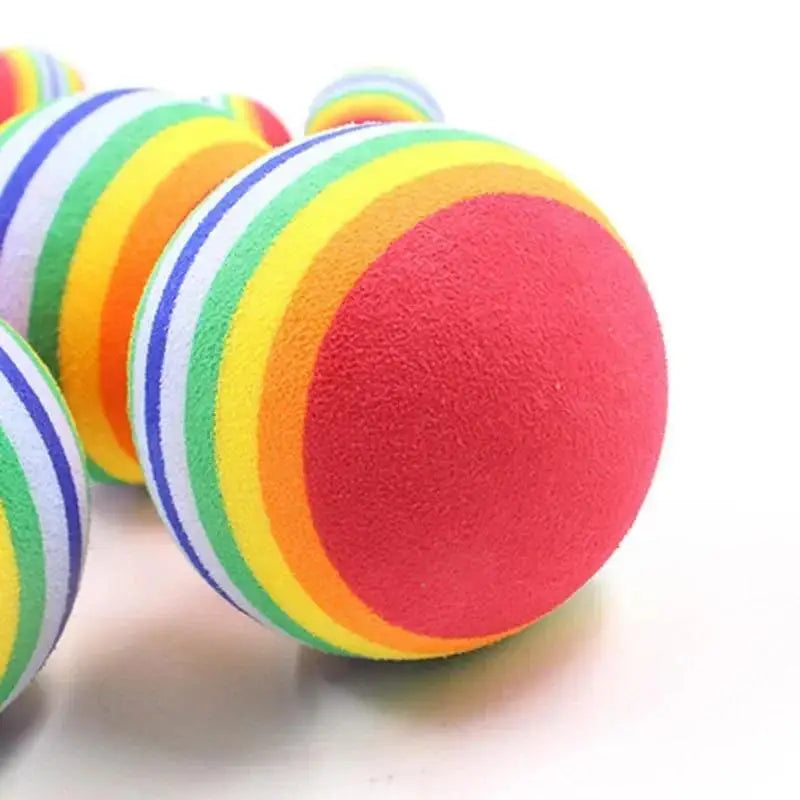 Rainbow Foam Ball Cat & Dog Toy Set – 3 Pack Pet Balls Pet Toy Balls Axl 4.2cm 3pcs