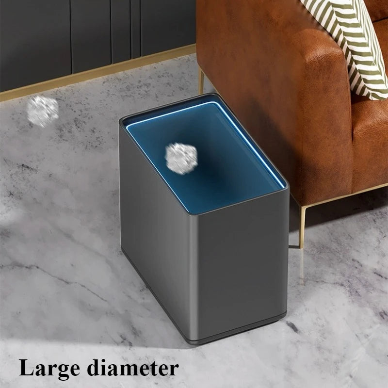 Stainless Steel Trash Can 12L – Modern Open-Top Waste Bin Stainless Waste Bin Axl