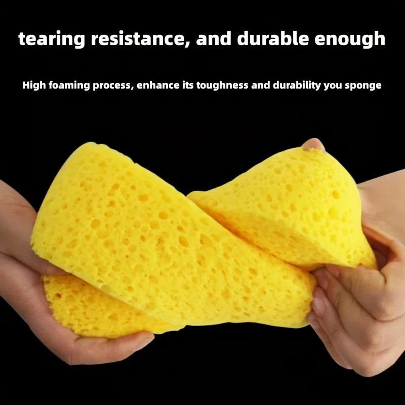 Figure-8 Car Wash Sponge Block – High-Density Foam, Yellow Car Wash Sponge Axl