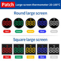 22MM AC Digital Panel Meter – Voltage Current Frequency Temp LED Digital Panel Meter Axl Thermometer Round Blue