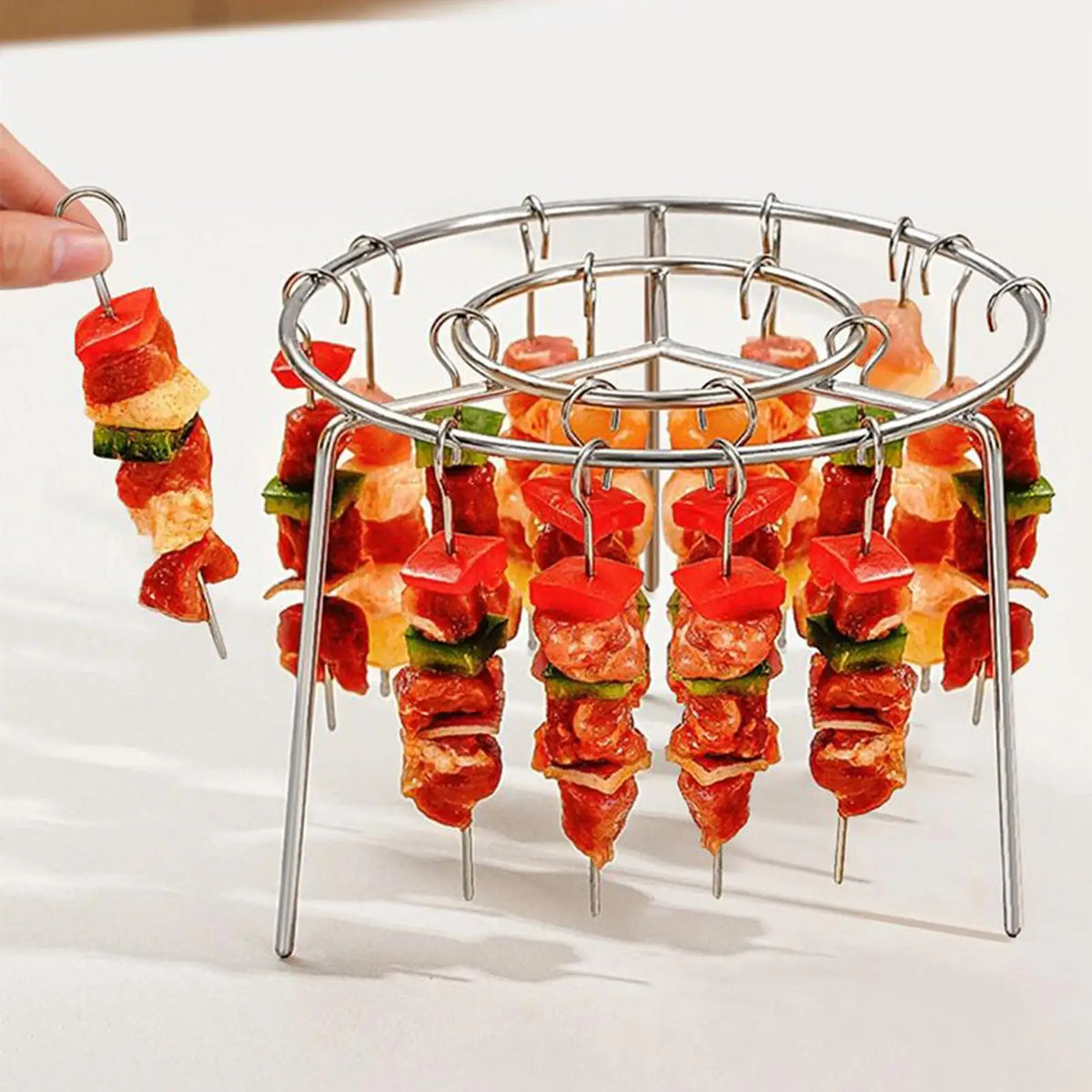 Air Fryer Grill Rack with Stainless Steel Skewers – BBQ Set Air Fryer Grill Rack Axl